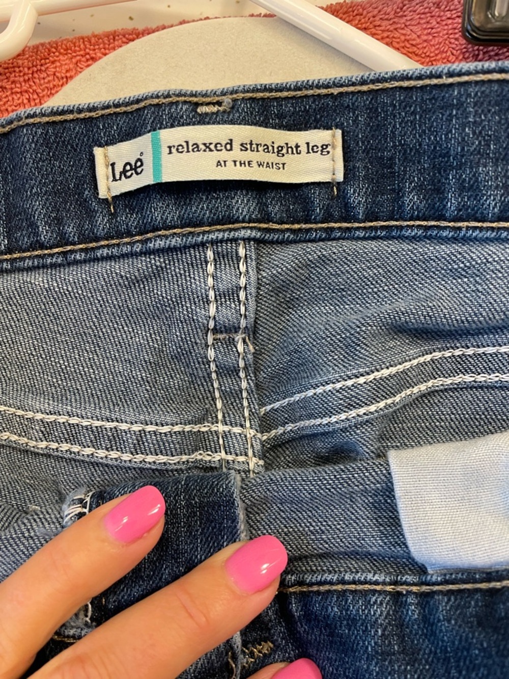 Lee Women's Relaxed Fit Straight-Leg Jeans mid-rise fit sz 16s ladies blue - Picture 8 of 9